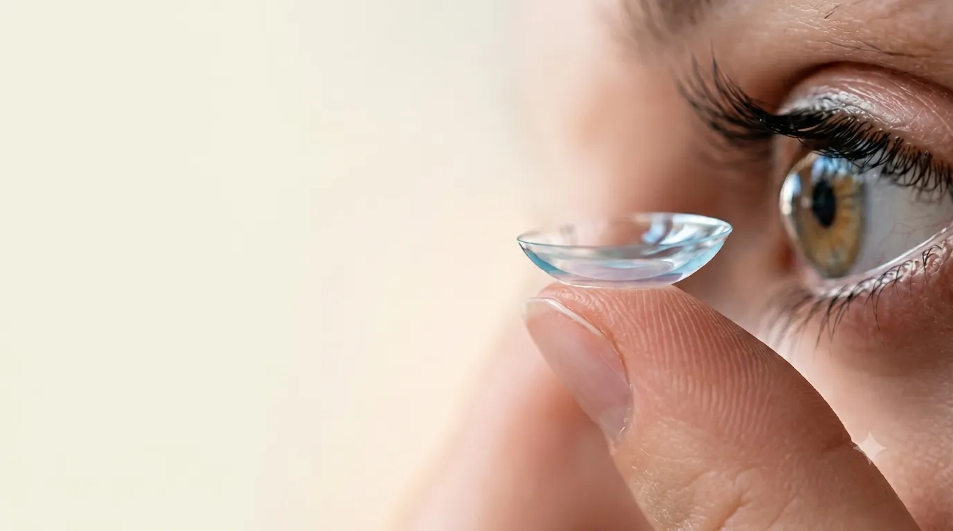 Lente escleral en ojo